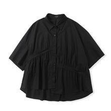 Load image into Gallery viewer, Japanese Style Irregular Pleated Loose T-shirt
