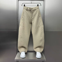 Load image into Gallery viewer, Diamond-patterned Casual Loose Straight Wide-leg Pants
