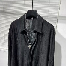 Load image into Gallery viewer, Ripped Loose Vintage Raw-edge Shirt
