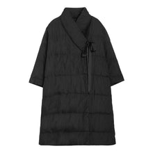 Load image into Gallery viewer, Casual Lace-up Loose White Duck Down Jacket
