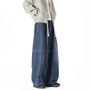Raw-edge American Harem Straight Pants