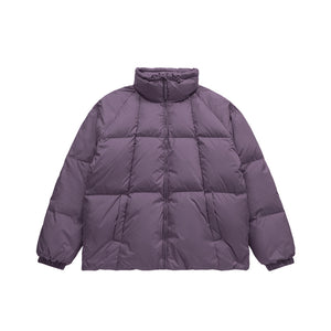 Solid Color High Collar Warm Down Jacket