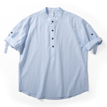 Load image into Gallery viewer, Stand Collar Casual Short Sleeve Shirt
