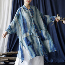 Load image into Gallery viewer, Vintage Ramie Loose Ethnic Shirt Mid-Length Jacket
