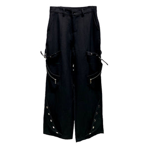 American Deconstructed Zippered Straight-leg Trousers