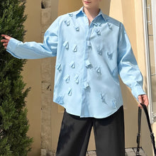Load image into Gallery viewer, Raw Edge Rags Peak Collar Shirt
