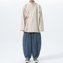 Load image into Gallery viewer, Loose Cotton Cross Front Side Tie Shirt
