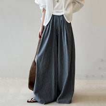 Load image into Gallery viewer, Striped Straight High Waist Loose Wide Leg Pants
