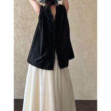 Load image into Gallery viewer, Women's Ruffle Trim Petal Collar Sleeveless Blouse
