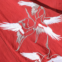 Load image into Gallery viewer, Retro Crane Embroidery Cardigan
