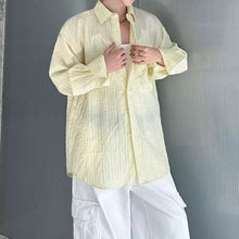 Load image into Gallery viewer, Loose-Fit Striped Collared Shirt
