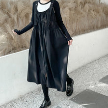 Load image into Gallery viewer, Spaghetti Strap Ruched Zippered Loose Long Dress
