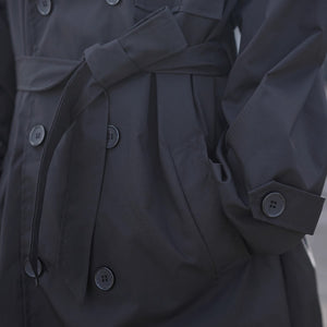 Black Knee-length Trench Coat