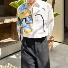 Load image into Gallery viewer, French Oil Painting Patchwork Shirt
