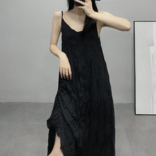 Load image into Gallery viewer, Pleated V-neck Suspender Dress Bottoming Dress

