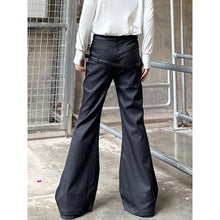 Load image into Gallery viewer, Deconstructed Draped Braided Belted Flared Pants
