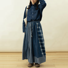 Load image into Gallery viewer, Patchwork Drawstring Baggy Jeans
