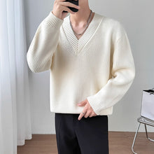 Load image into Gallery viewer, V-neck Pullover Knit Sweater
