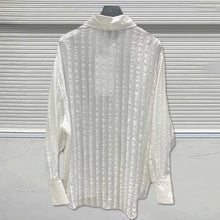 Load image into Gallery viewer, Striped Textured Loose Long-sleeved Shirt
