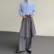 Load image into Gallery viewer, Layered Casual Wide-leg Pleated Skirt Pants

