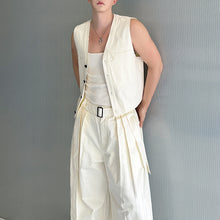 Load image into Gallery viewer, Casual Short Cardigan Vest Wide Leg Trousers Workwear Two-piece Set
