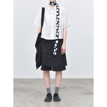 Load image into Gallery viewer, Women's Japanese Minimalist Zigzag Stitch Short Sleeve Shirt
