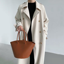 Load image into Gallery viewer, Drape Loose Over-kneeTrench Coat
