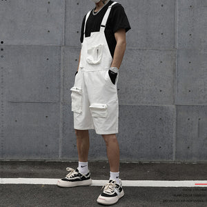 Summer Retro Multi-pocket Overalls