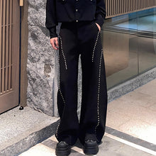 Load image into Gallery viewer, Heavy Metal Rivet Straight Scimitar Wide-leg Pants
