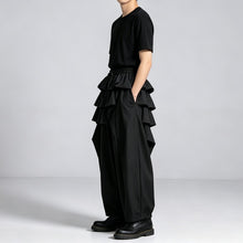 Load image into Gallery viewer, Japanese Asymmetric Loose Wide-Leg High-Waisted Skirt-Pants
