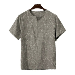 Round Neck Pattern Loose T-shirt