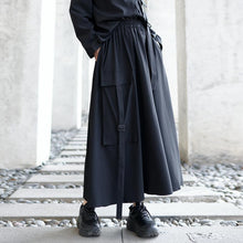 Load image into Gallery viewer, Loose Black Long-sleeved Shirt and Skirt Two-piece Suit
