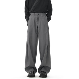 Straight Wide-leg Draped Trousers
