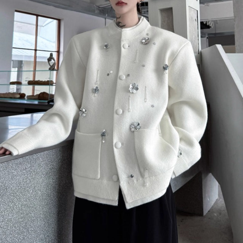 Beaded Knitted Cardigan Jacket