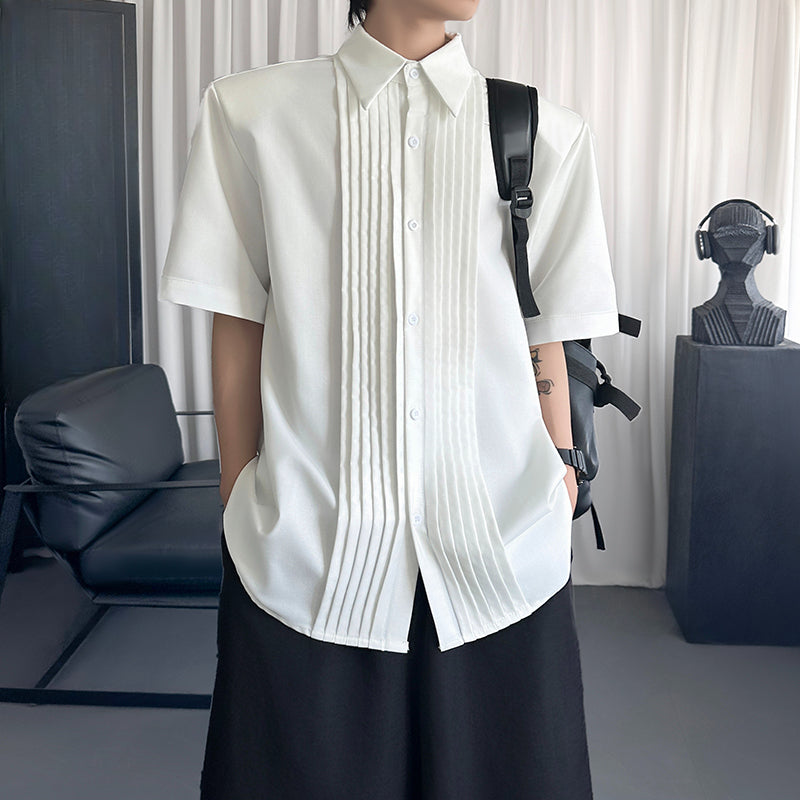 Pleated Shirt Casual T-shirt