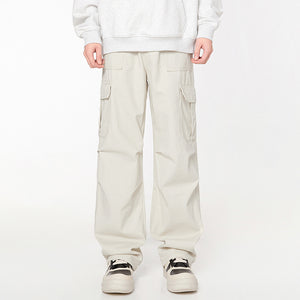 American Loose Straight Drape Wide Leg Large Pocket Casual Pants