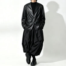 Load image into Gallery viewer, Japanese Loose PU Leather Blazer Jacket
