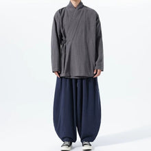 Load image into Gallery viewer, Loose Cotton Layered Cross Front Side Tie Shirt
