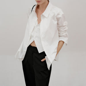 Fake Two-piece Loose Lapel Shirt