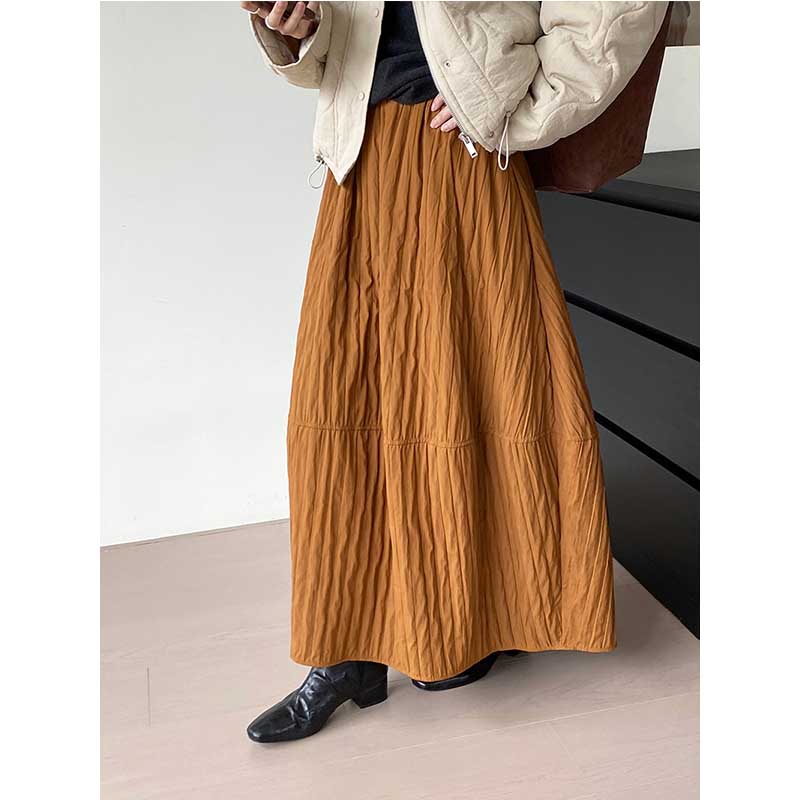 High-waisted Flower Bud Lantern Skirt
