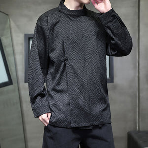 Vintage Python Jacquard Disc-button Shirt