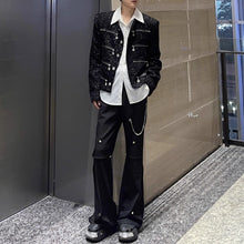 Load image into Gallery viewer, Heavy-duty Multi-zip Sequined Tweed Jacket
