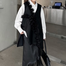 Load image into Gallery viewer, Ruffled Irregular V-neck Vest
