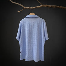 Load image into Gallery viewer, Japanese Textured Jacquard Collar Loose-Fit Shirt
