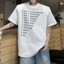 Load image into Gallery viewer, Crew Neck Letter Print Loose T-shirt
