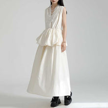 Load image into Gallery viewer, V-neck Ruffled Bud Shirt Dress
