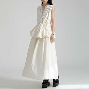 V-neck Ruffled Bud Shirt Dress