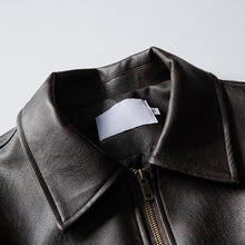 Load image into Gallery viewer, Leather Retro Loose-fitting Lapel Jacket
