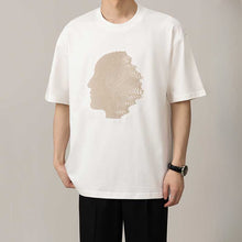 Load image into Gallery viewer, American Embroidery Round Neck Loose Casual T-shirt
