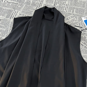 Irregular Shoulder Ice Silk Sleeveless Vest